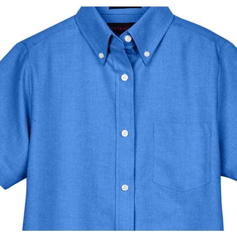 UltraClub Ladies' Classic Wrinkle-Resistant Short-Sleeve Oxford 2