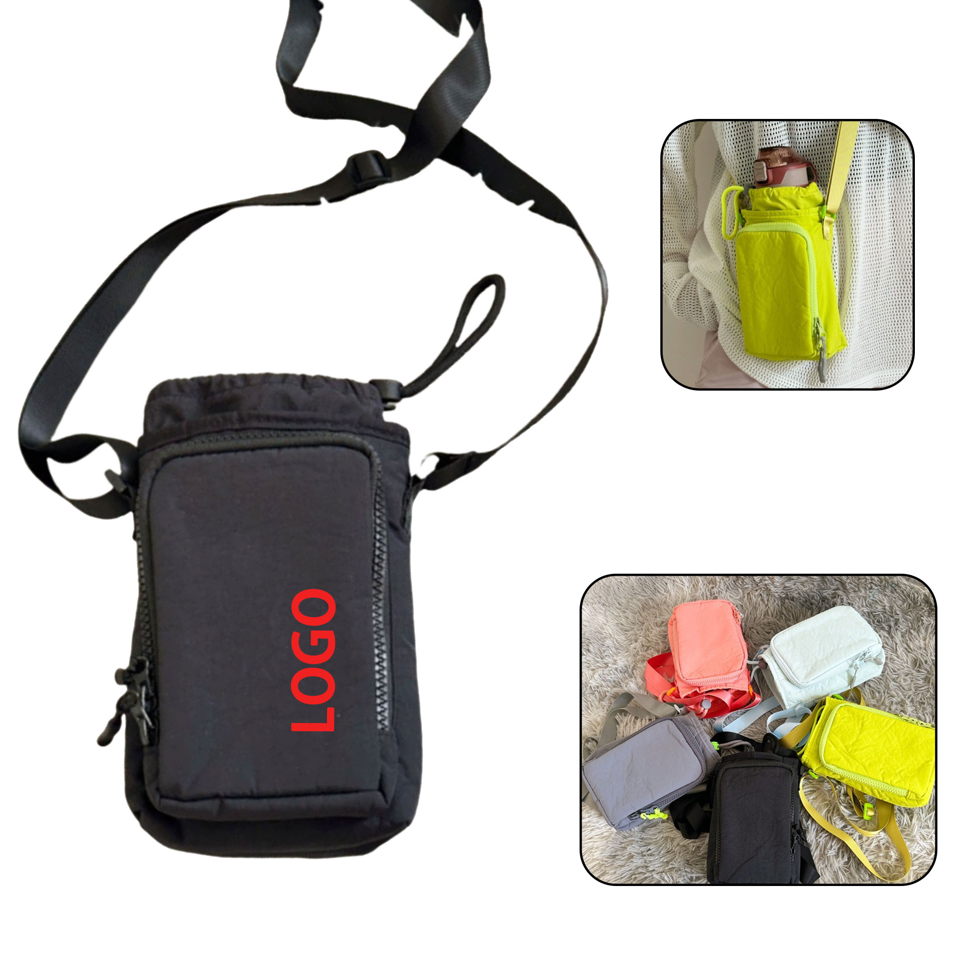 Water bottle shoulder bag 3