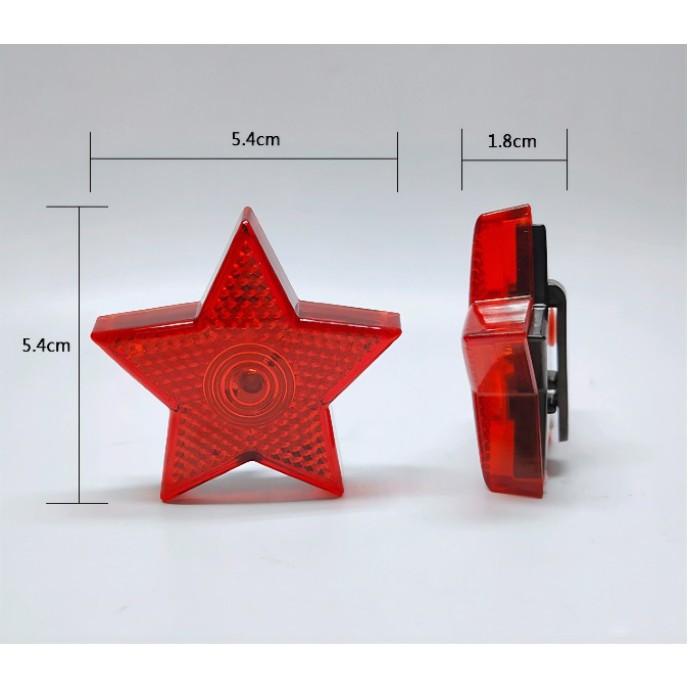 Star Shape bike bicycle reflectors Rear Light 6