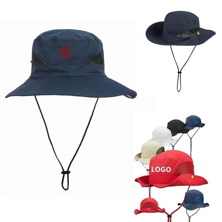 UV Protection Bucket Sun Hats Mesh Wide Brim 1