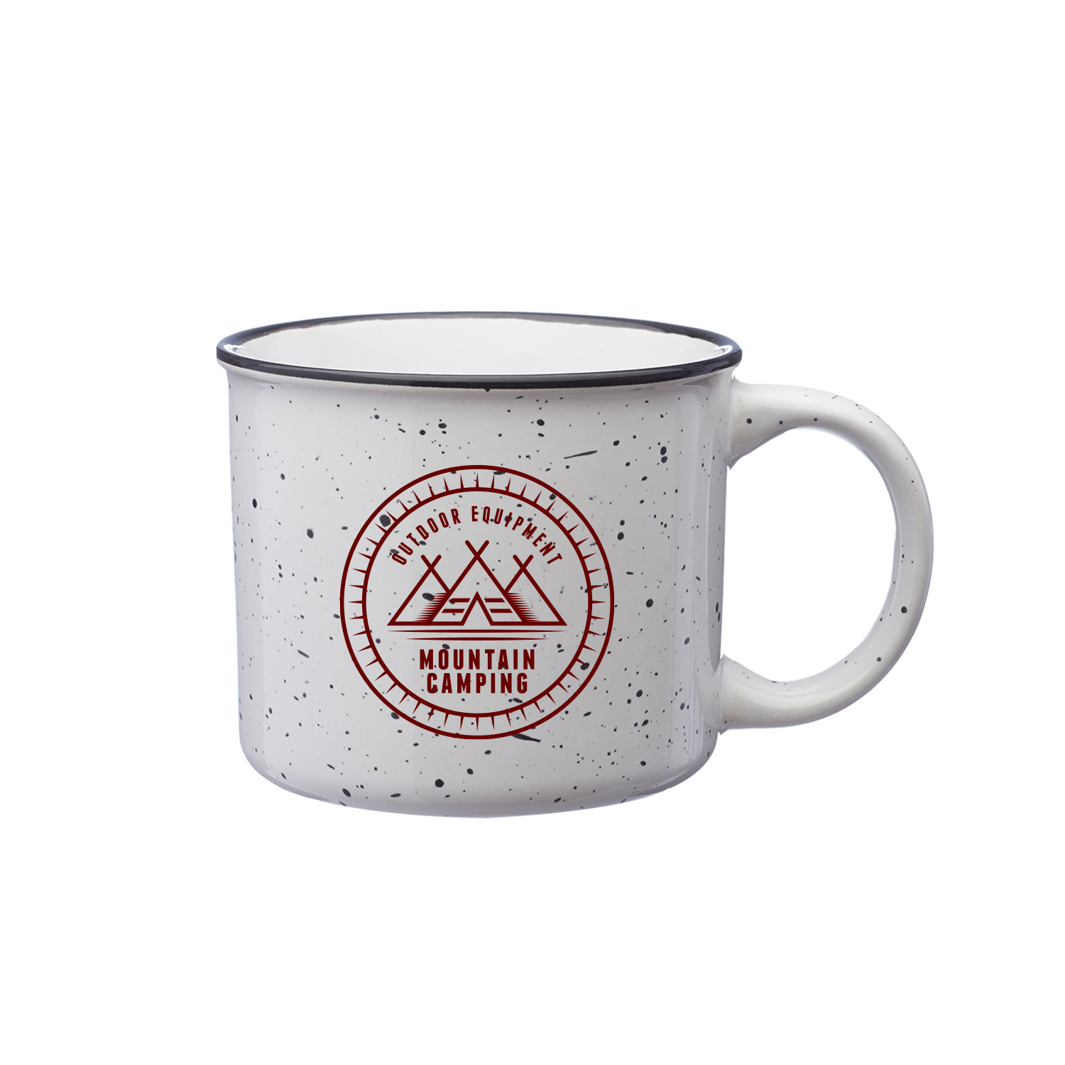 13 oz. Ceramic Campfire Custom Coffee Mug (1 Color Imprint) 8