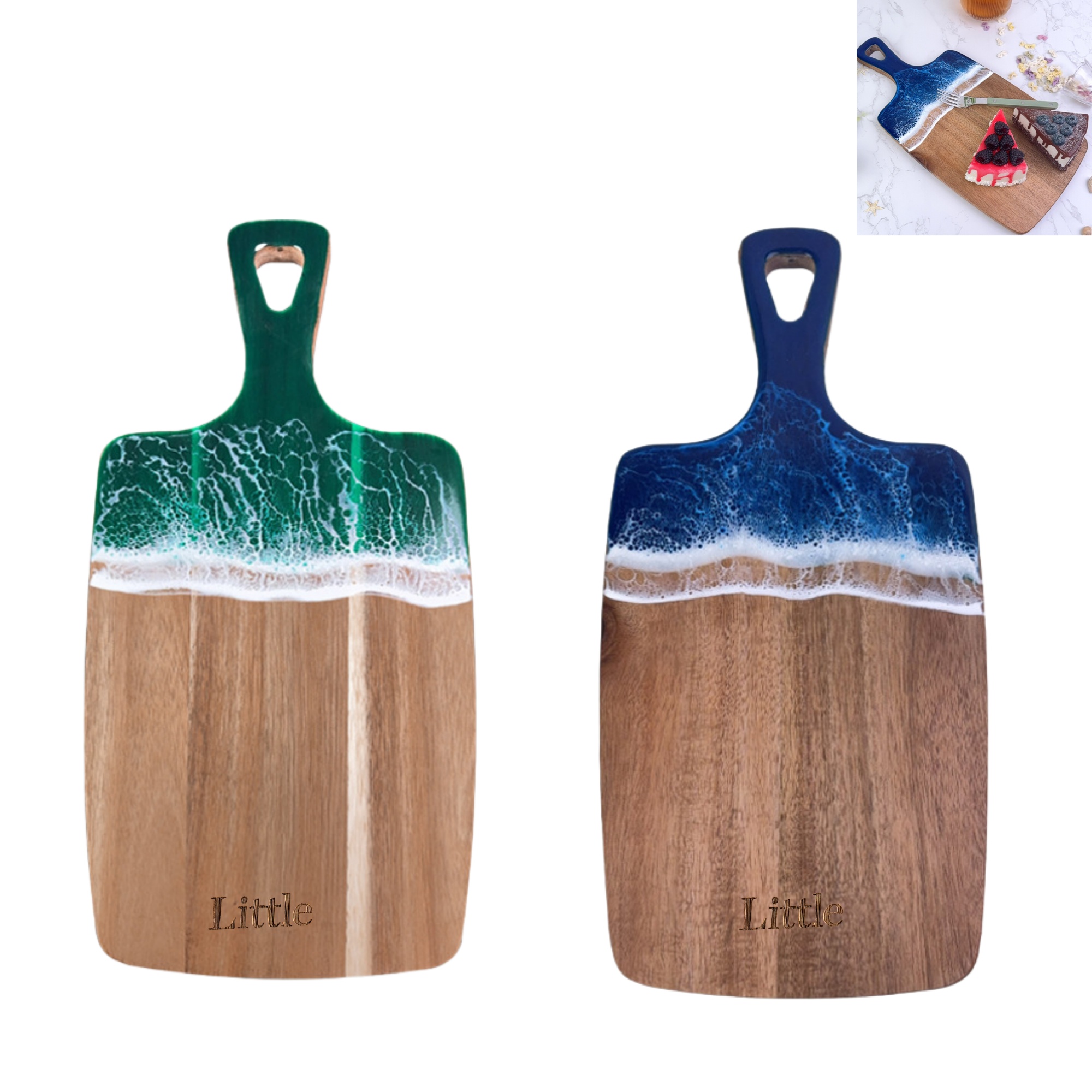 Wood Resin Cutting Board with Handle 4