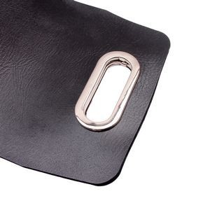 Premium PU Leather Wine Bag With Window And Elegant Metal Handles 5