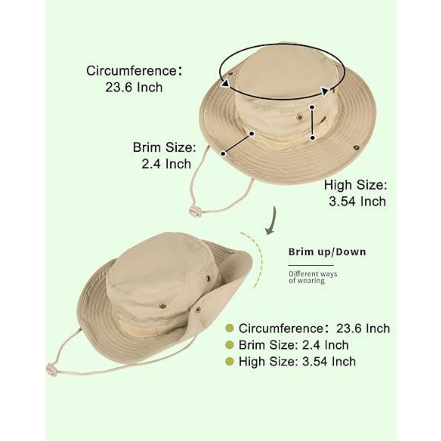 Foldable UV Protection Sun Bucket Boonie Hat 3
