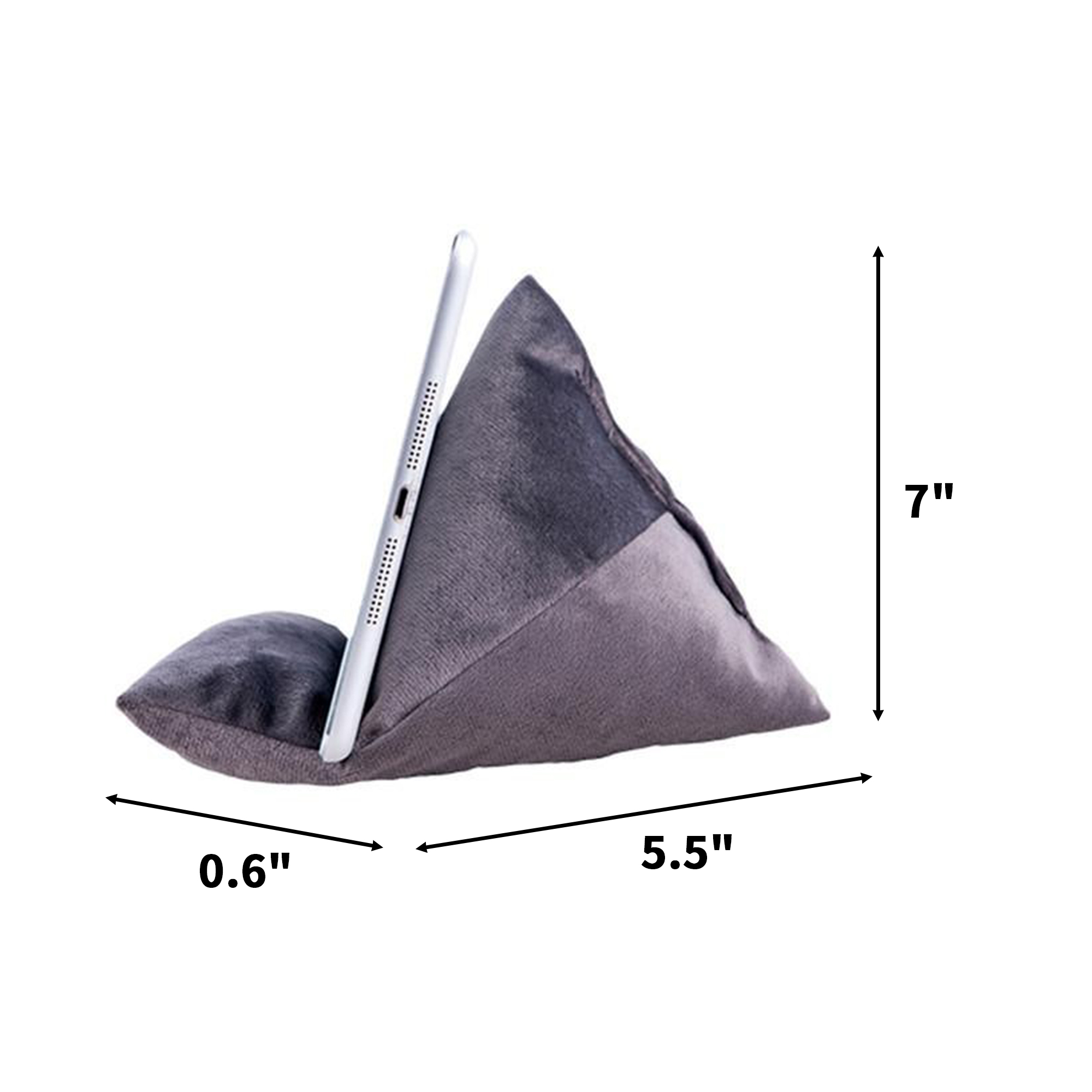 Triangle Pillow Phone Stand 4.8" x 6.2" x 3.6" 4