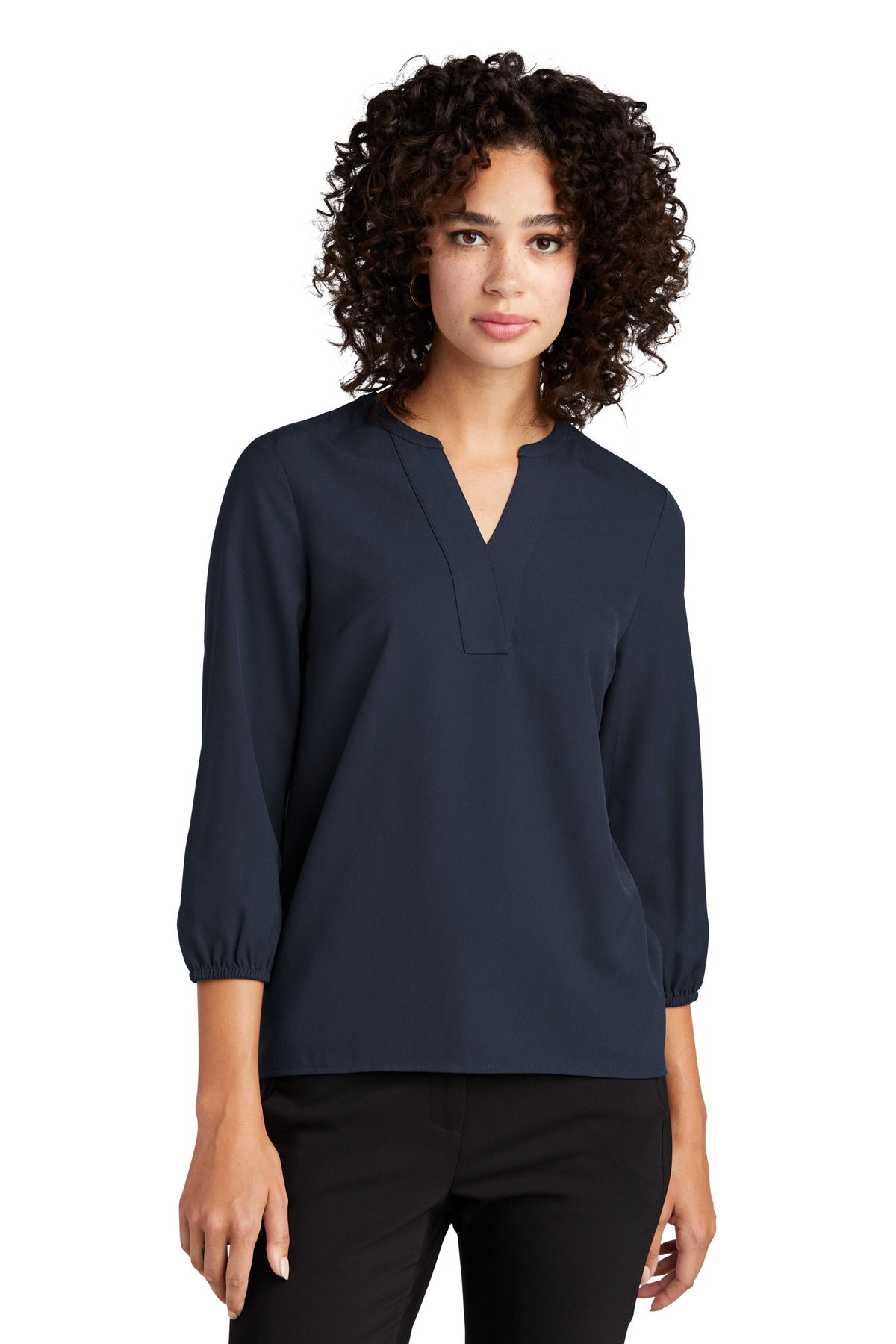 Mercer+Mettle Women's Stretch Crepe 3/4-Sleeve Blouse MM2011 42