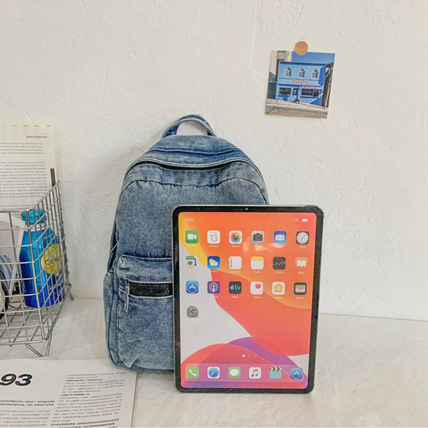 Denim backpack 7
