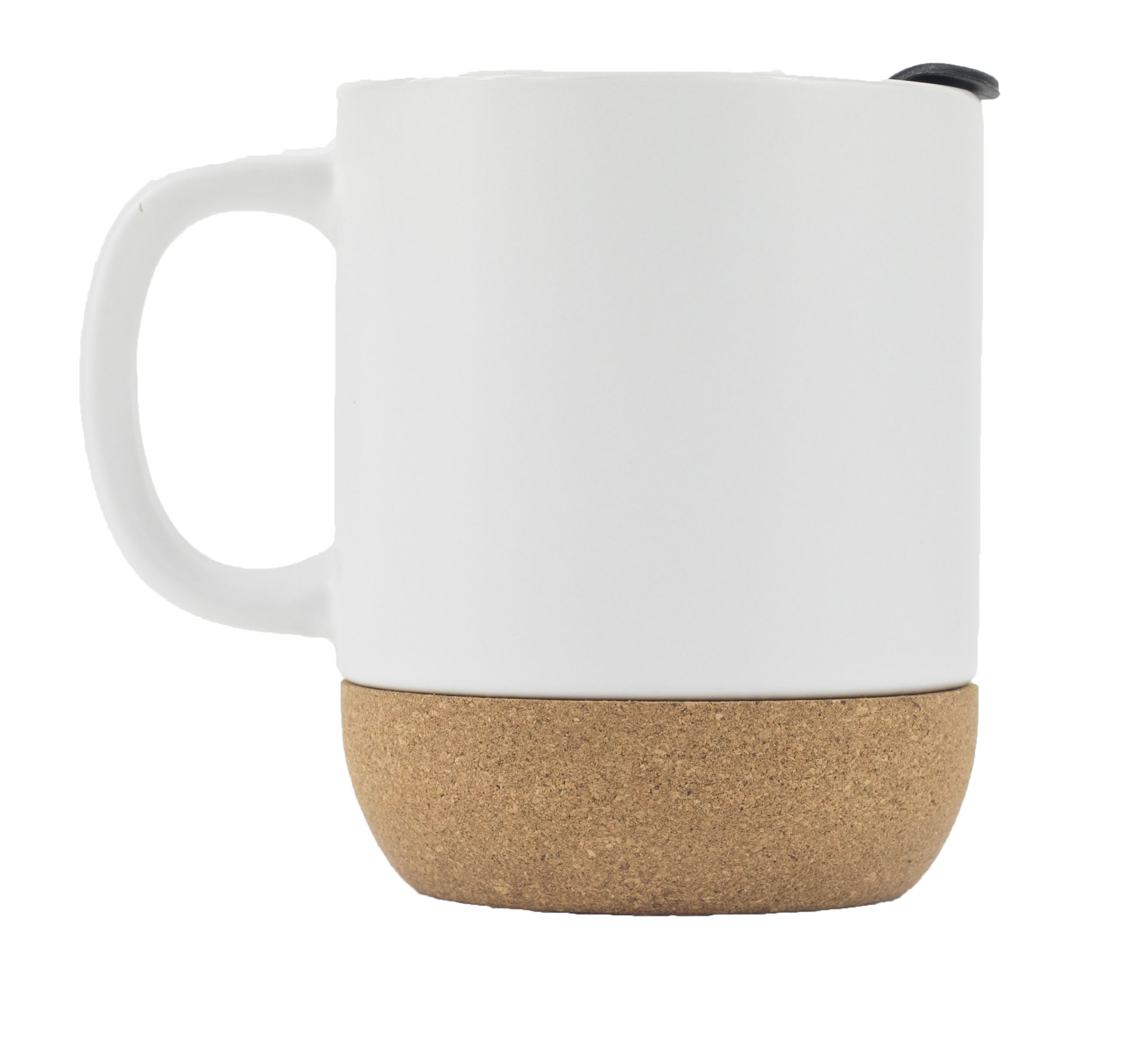 Classic 12oz Ceramic Mug with Cork Base (White)