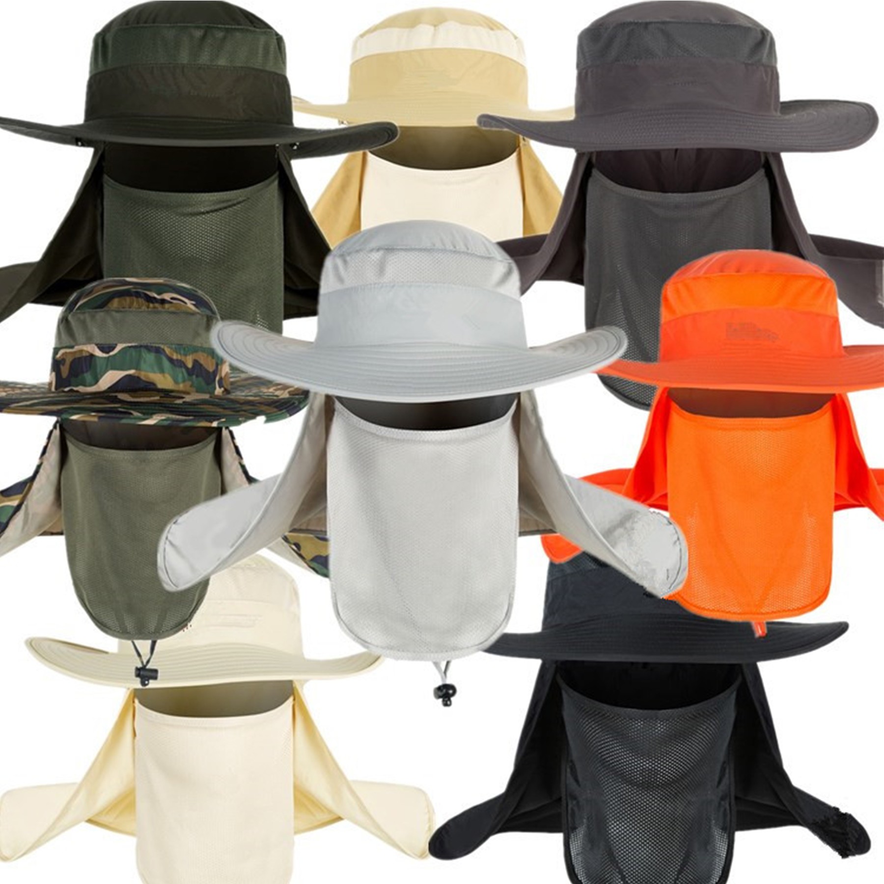 Sun Protection Hat With Face Neck Mask 2