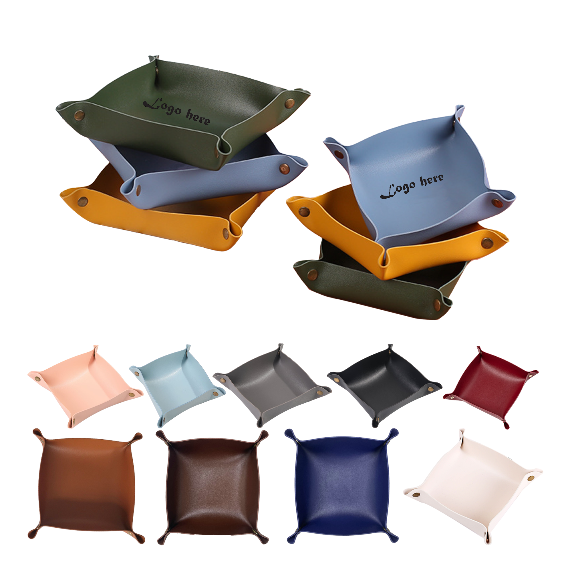 Leather Office Desk Storage Tray 1