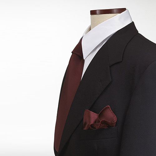Maroon Silk Pocket Square 2