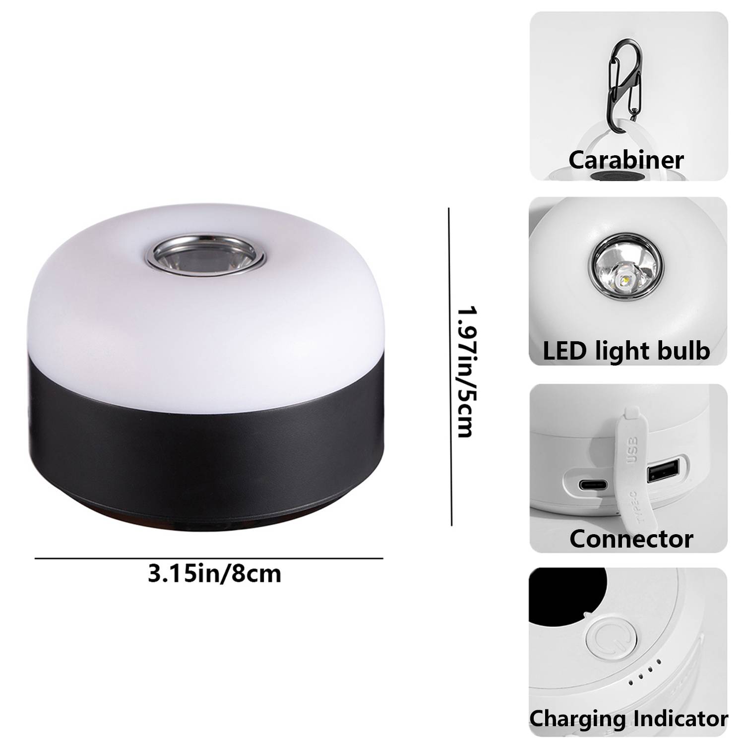 Portable Camping Light Mobile Power with USB Charging 10