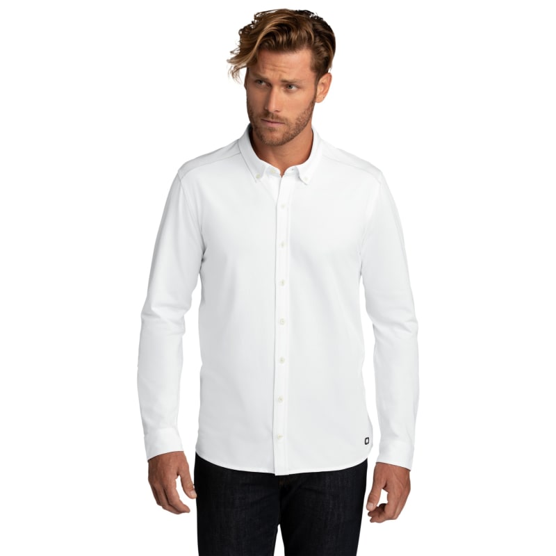 OGIO Code Stretch Long Sleeve Button-Up. 18