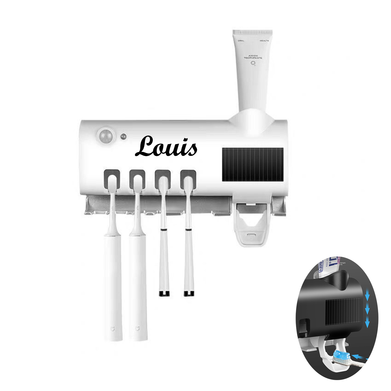 Toothbrush UV Disinfector Automatic Toothpaste Squeezer 1