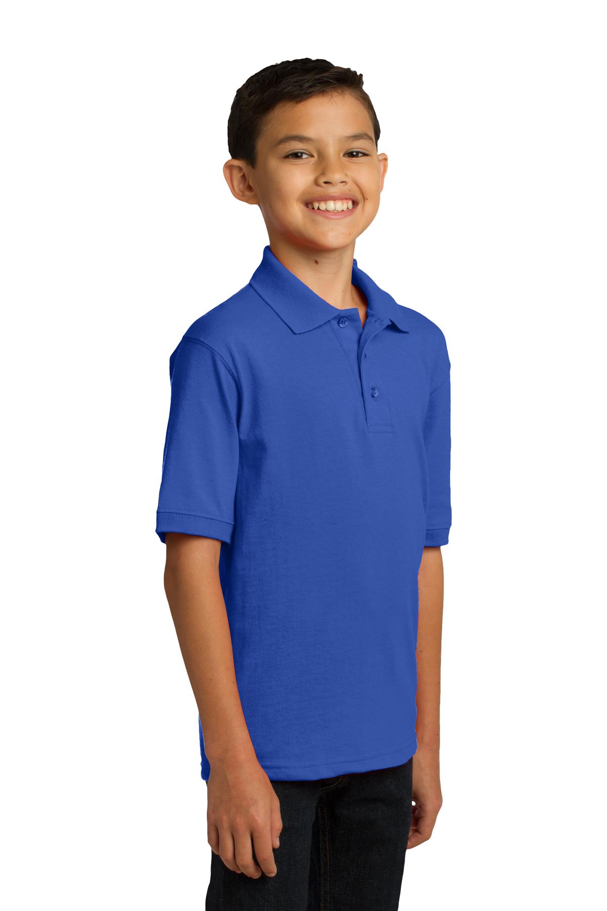 Port & Co Youth Core Blend Jersey Knit Polo. KP55Y 51