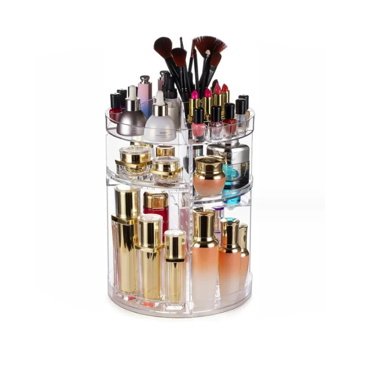 360 Rotating Adjustable Bathroom Makeup Storage Holder 1