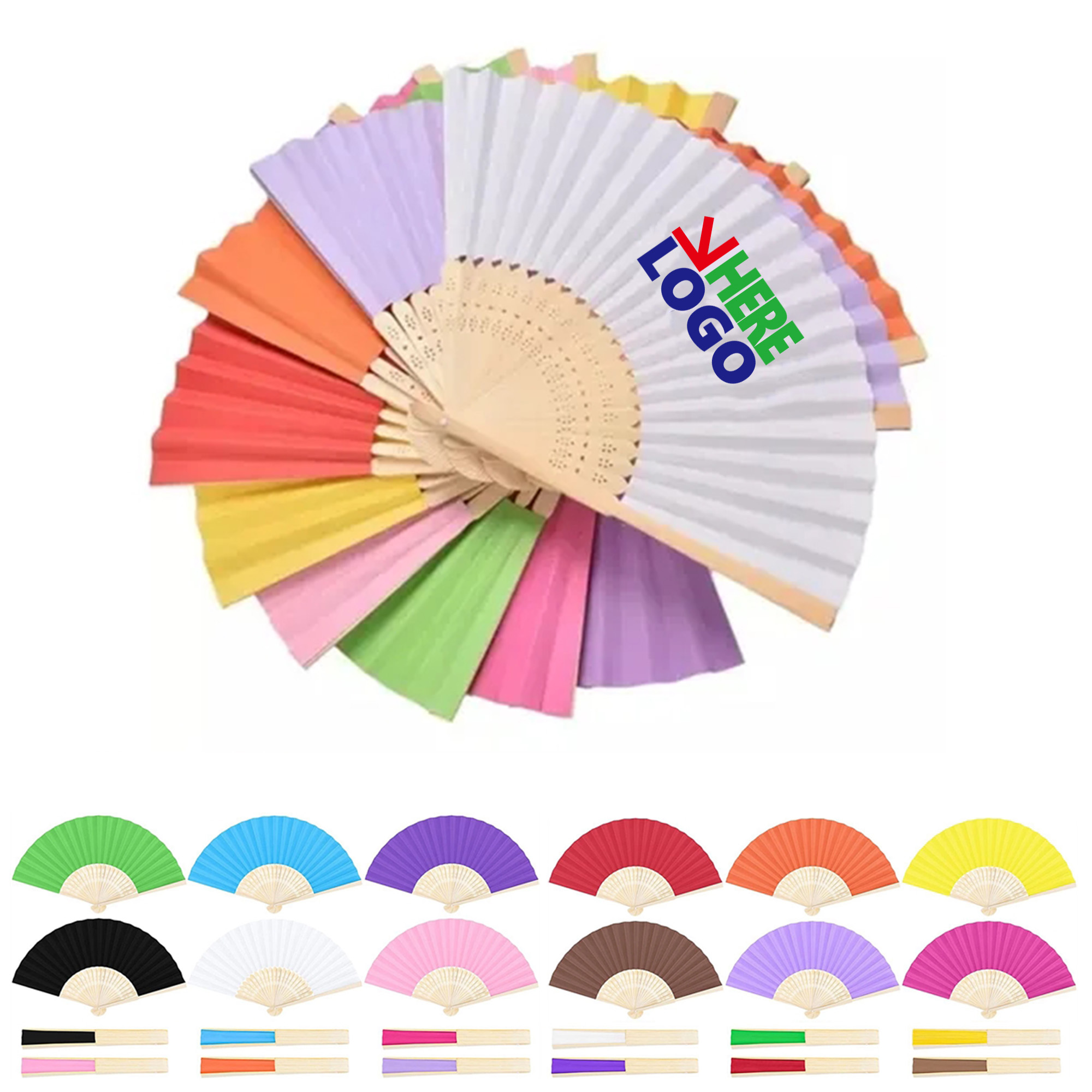 Bamboo Cloth Folding Fan 3