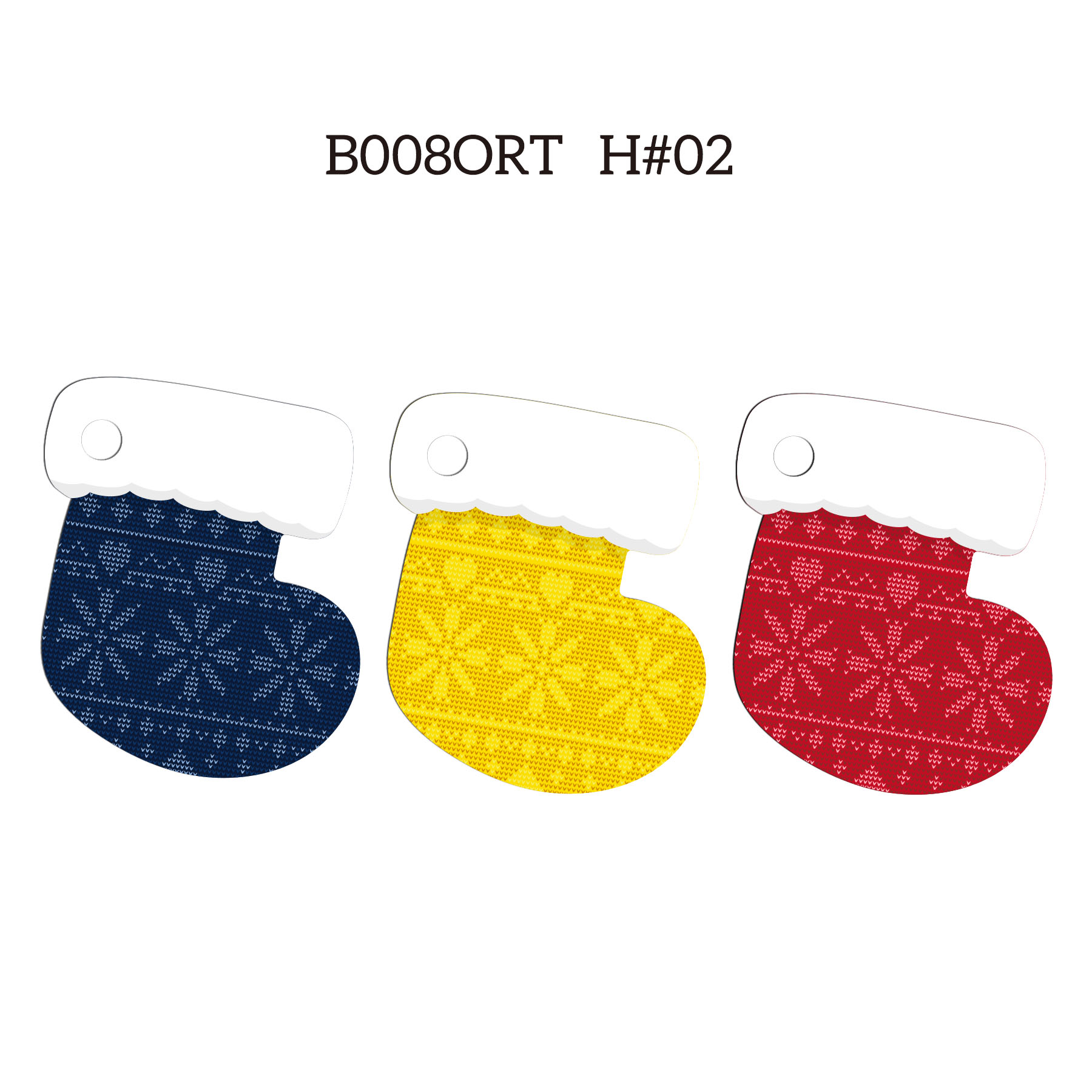 3" Full Color Christmas Ornament - Stocking 13