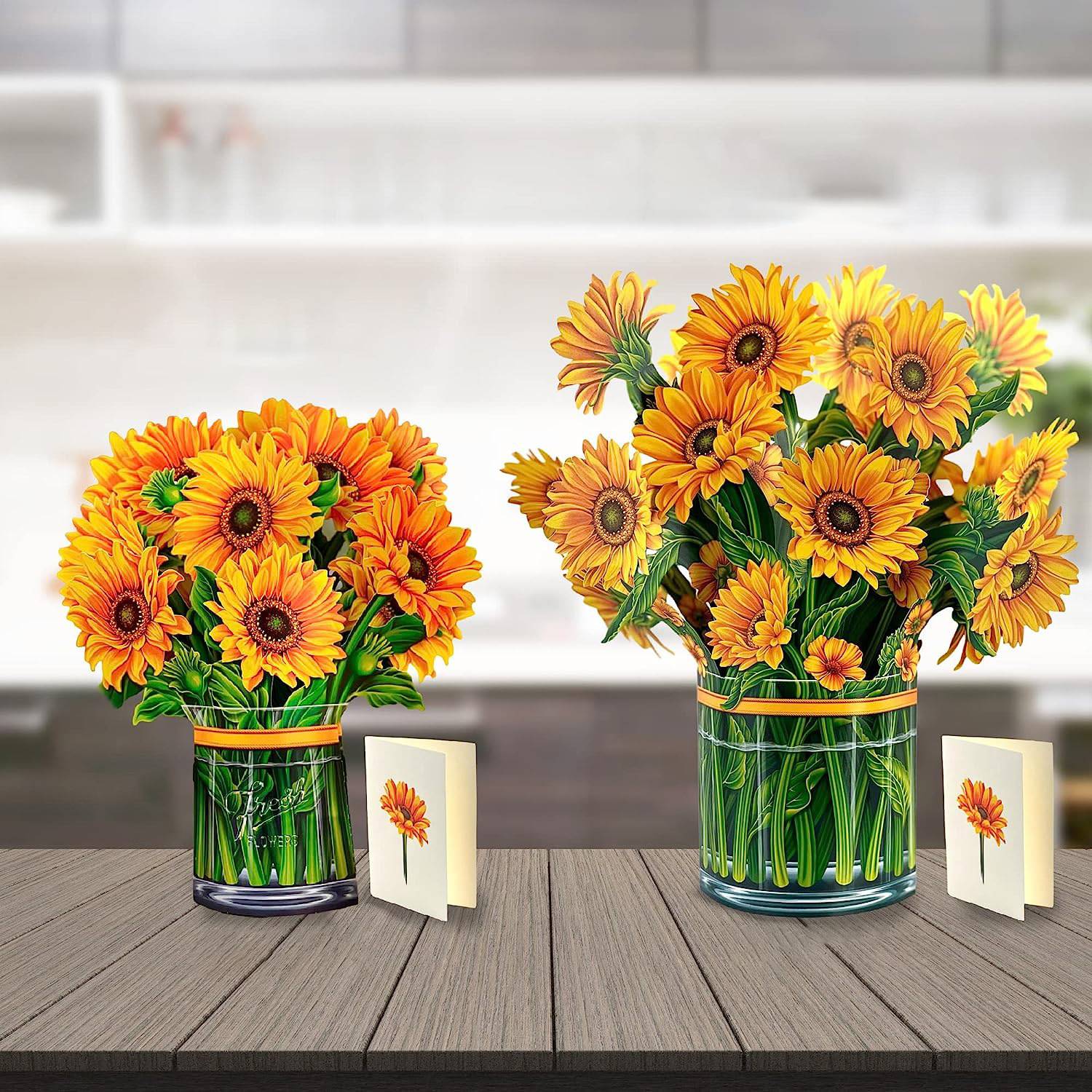 Freshcut Paper Pop Up Cards Envelope - Sunflowers 4