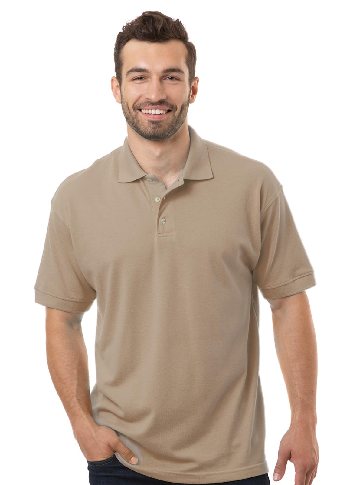 Blue Generation - Men's Pocketless Superblend Short Sleeve Polo 31