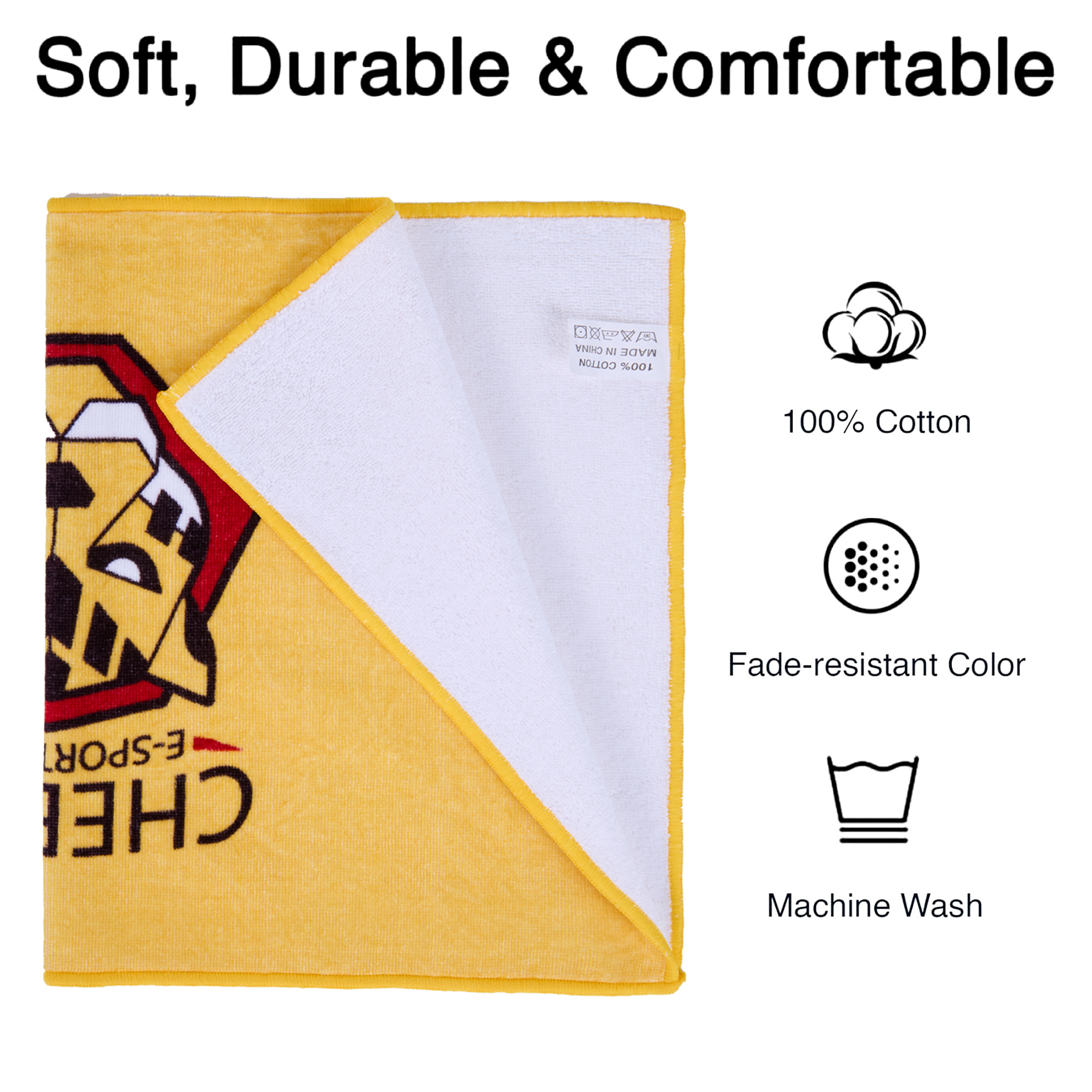 400GSM 100% Cotton Rally Towel 11" X 18" 2