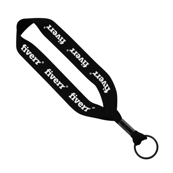 3/4" Polyester Key Chain with Crimp Split Ring 12