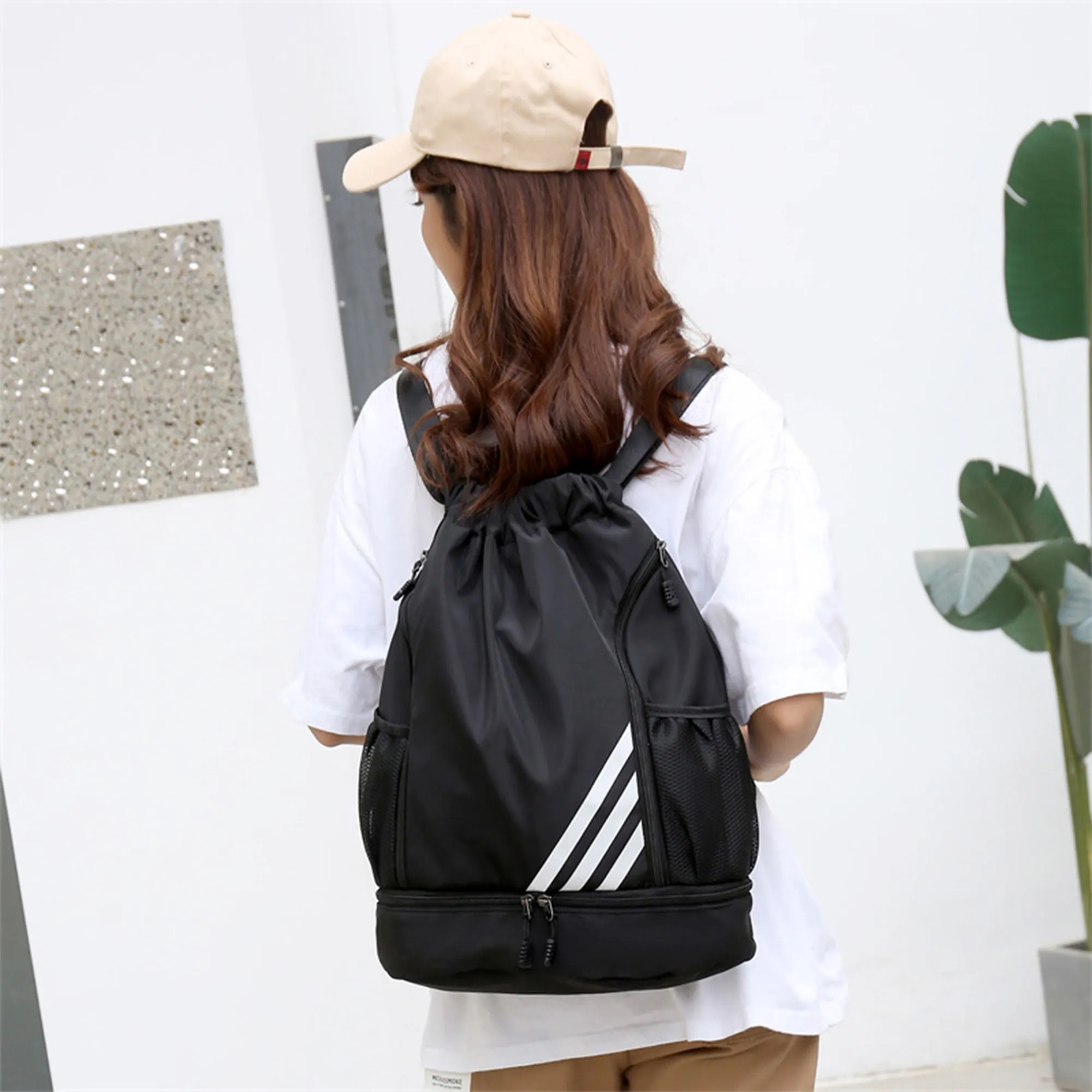 Oxford Drawstring Backpack For Sports Travel 3