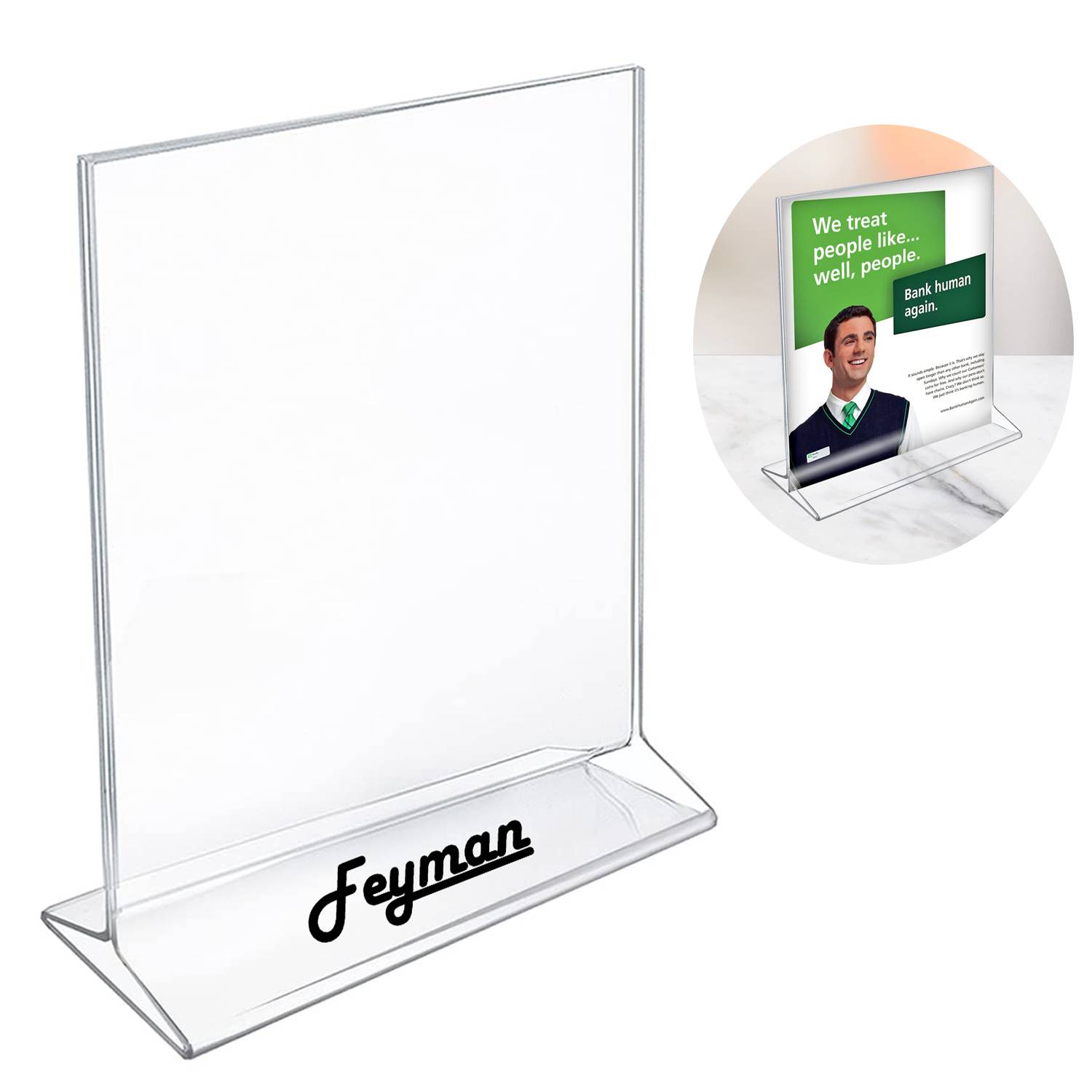 Acrylic Signage Transparent Table Display Stand 2