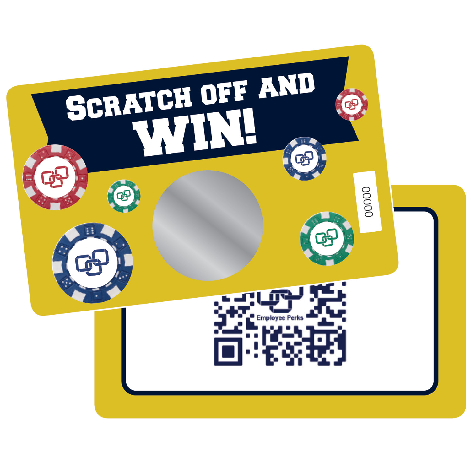 3.375" x 2.125" Scratch-Off Card - 4/4 Print 8