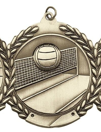 Volleyball Die Cast Medal, 2 3/4" 1