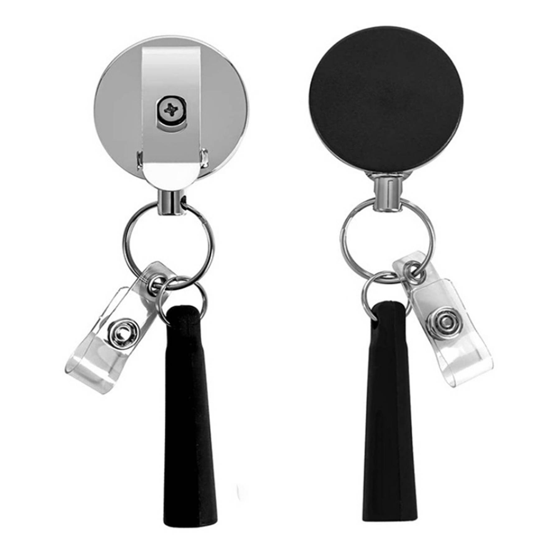 Metal retractable keychain with pen holder 3