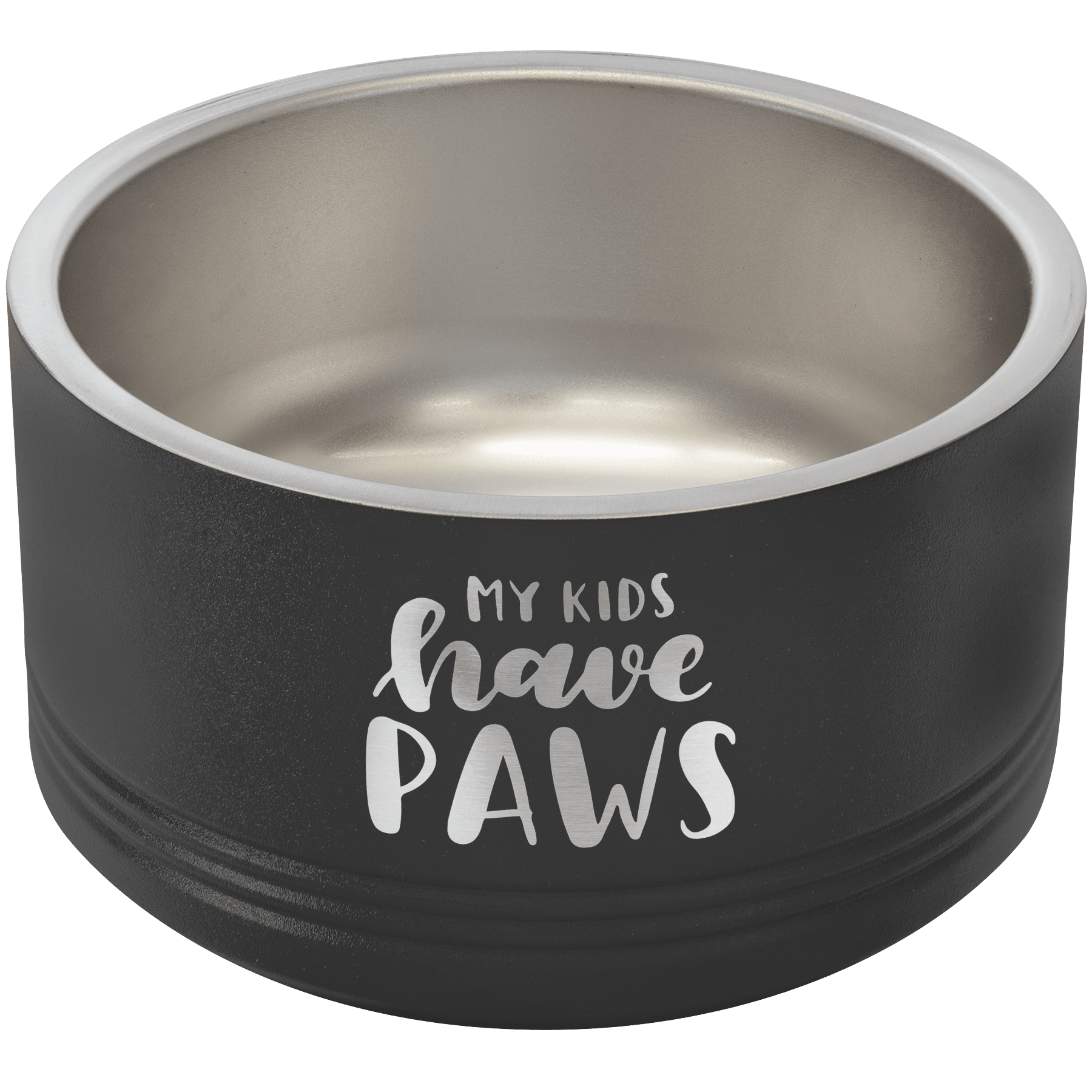 Polar Camel 18 oz. Small Black Pet Bowl 2