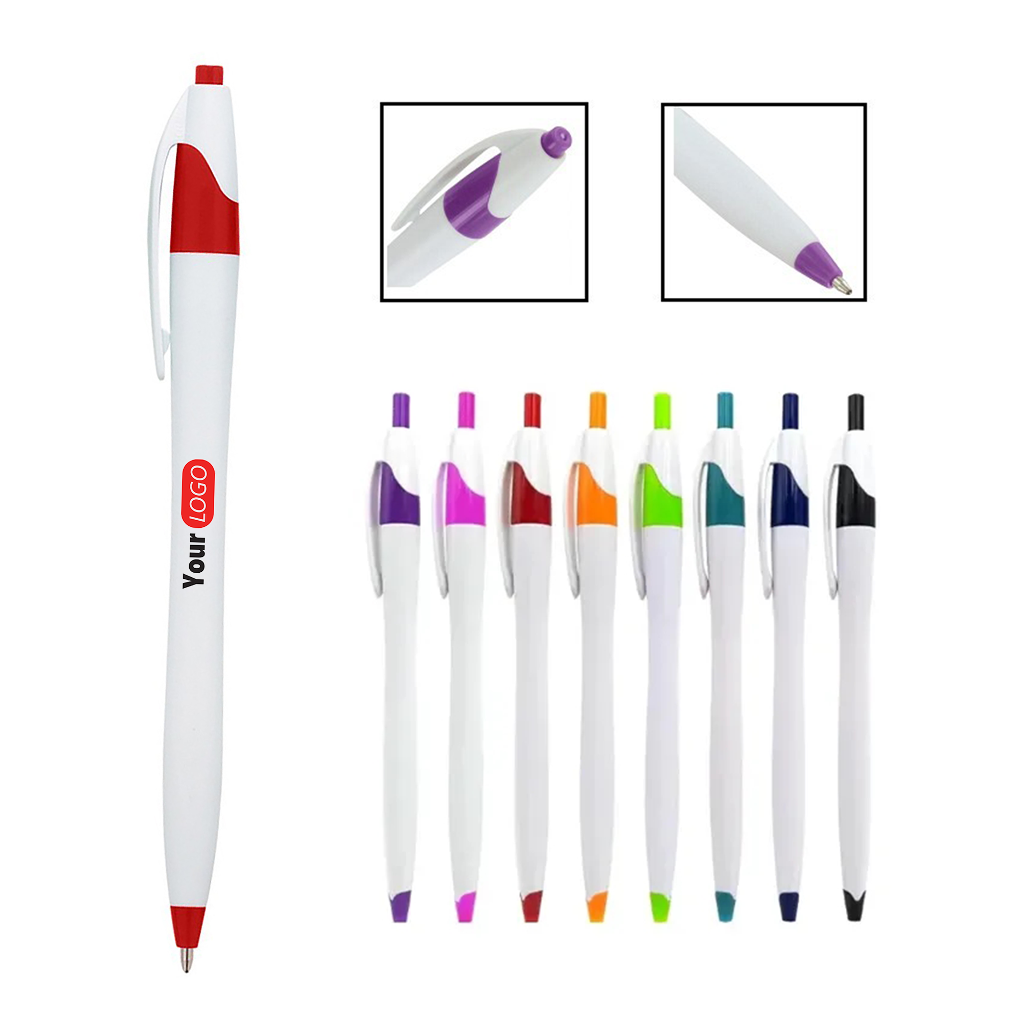 Plastic Ballpoint Click Javelin Pen 11