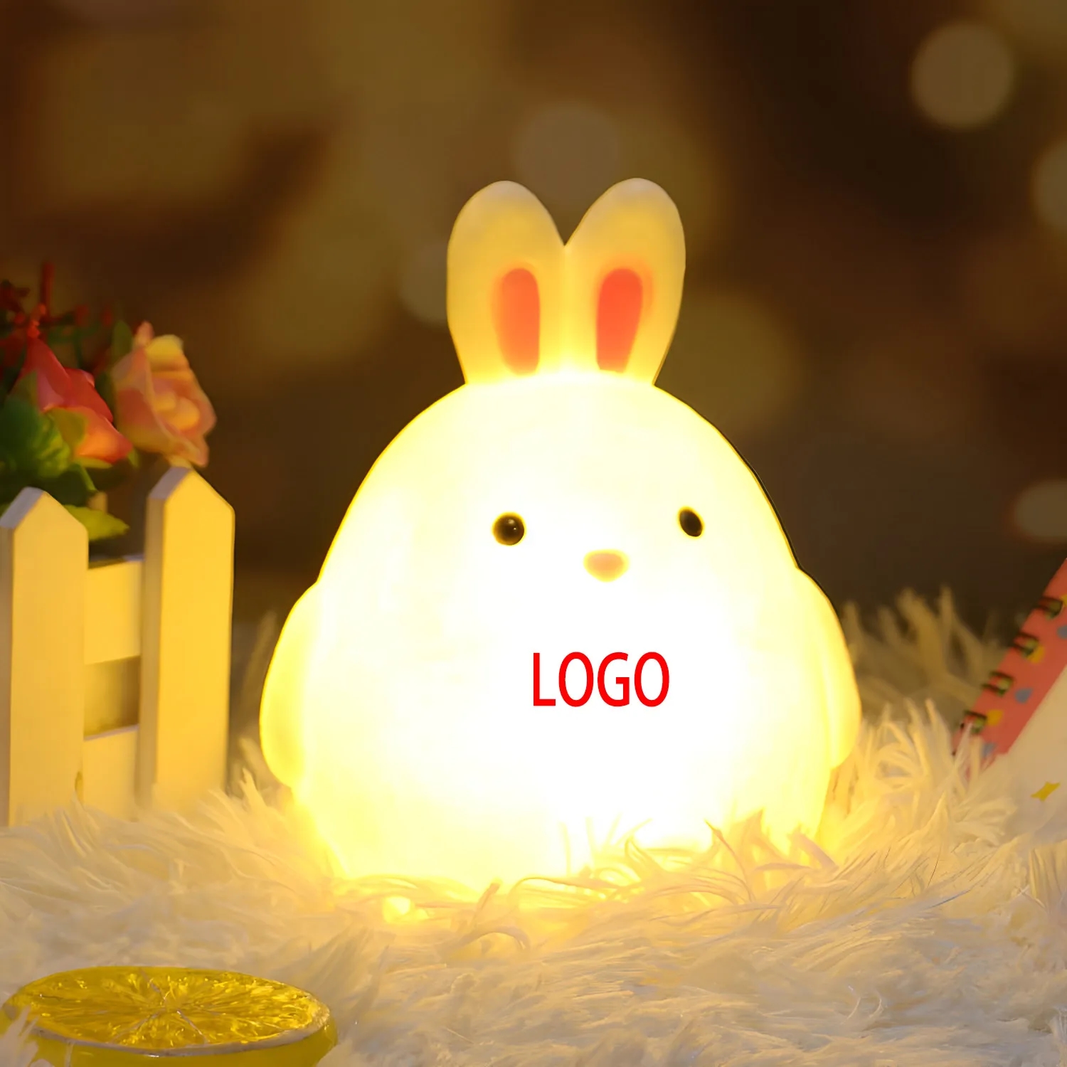 Rechargeable Silicone Bunny Night Light 4