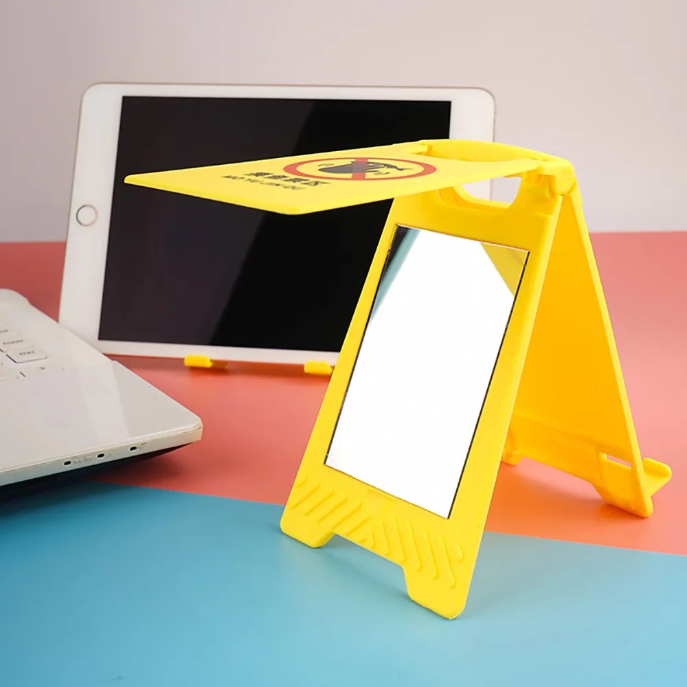 Roadblock Warning Sign Phone Holder with Mirror 5