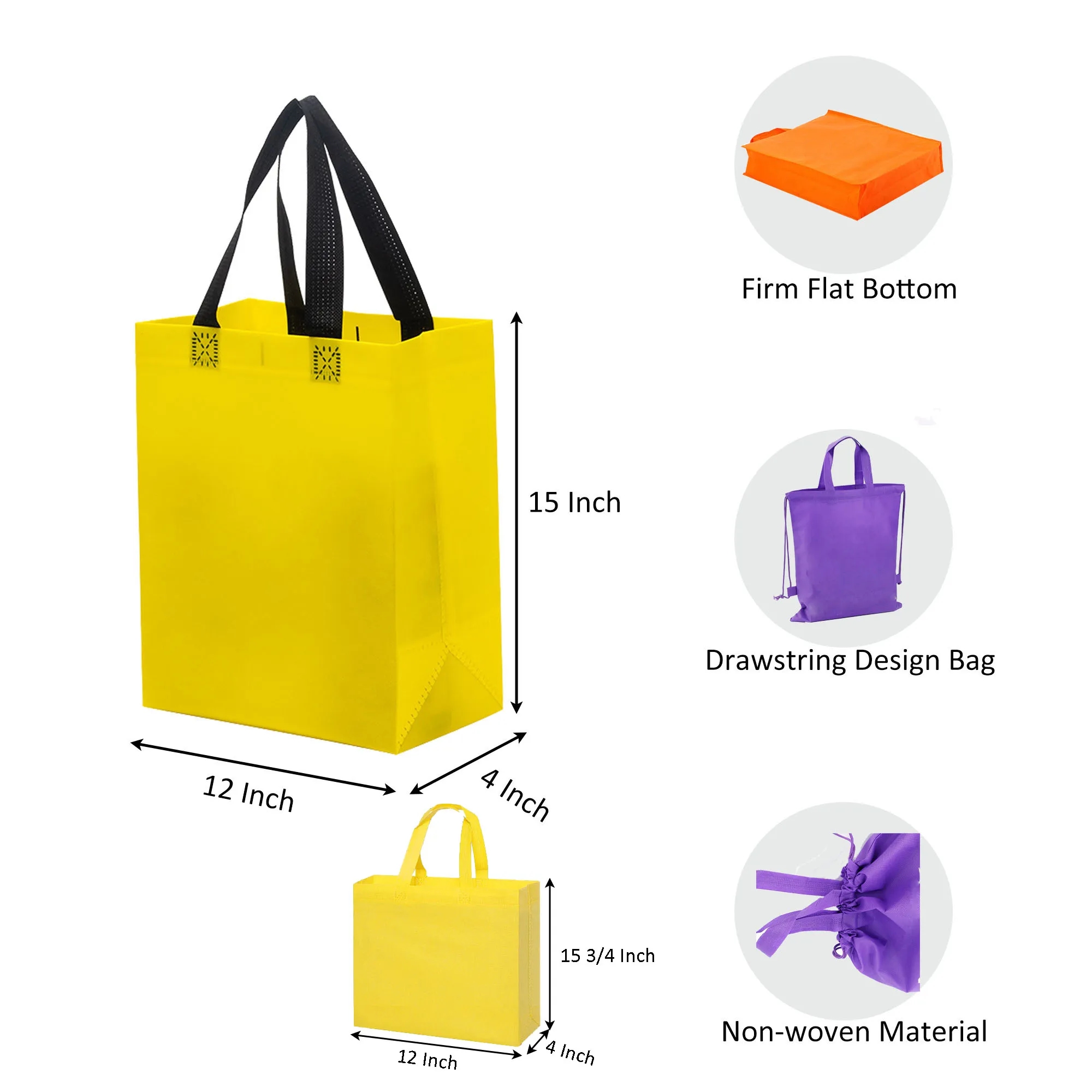 Full Color Non-woven Bag 15"x 4"x 12" MOQ 500 7