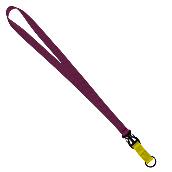 3/4" Multi color (Top and bottom) Nylon Lanyard with Plastic Slide Buckle R 79