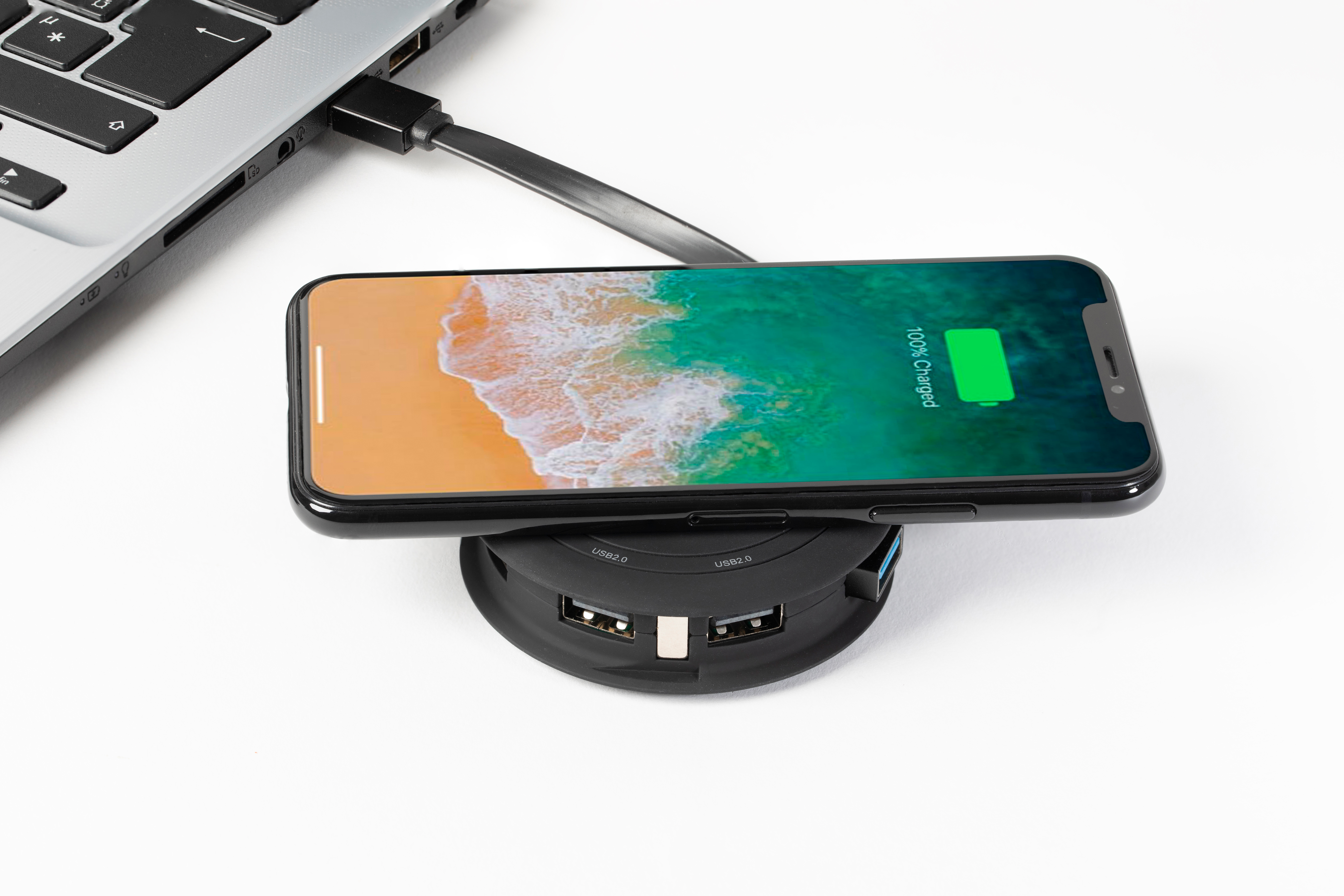 SCX Innovative Design™ Wireless Charger & 4 Hub 2.0 5