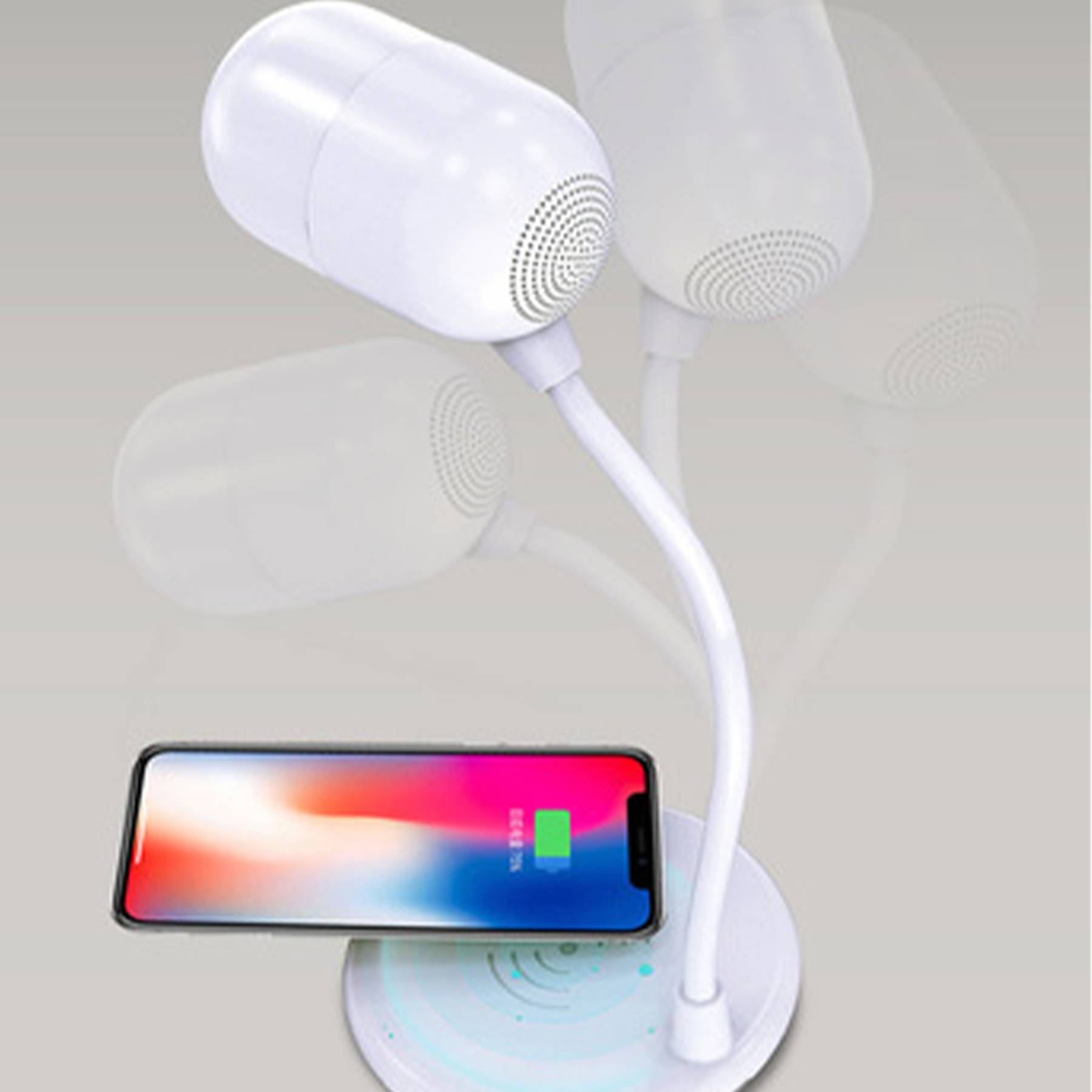 3in1 Wireless Charging Bluetooth Speaker With LED Light 6