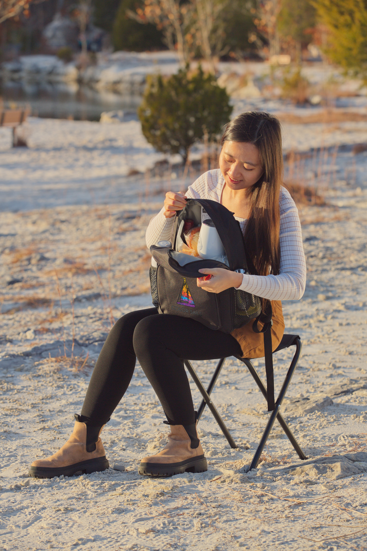 Fieldcrest Cooler Backpack with Folding Stool 10