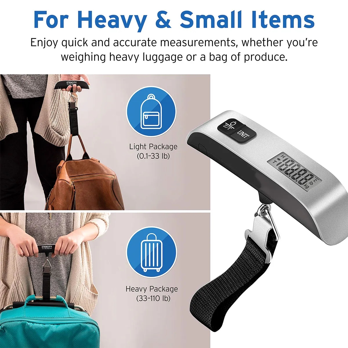 Portable Handheld Digital Scale with Temperature Sensor 7