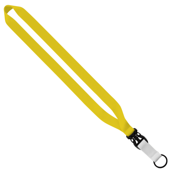 3/4" Multi-Color Polyester Lanyard with Slide Buckle Release & Split-Ring 69