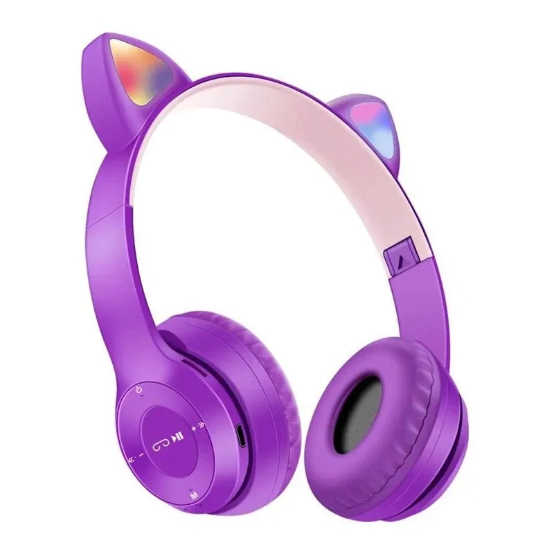 Headphones bluethooth 5.0 wireless game cat earphones 3