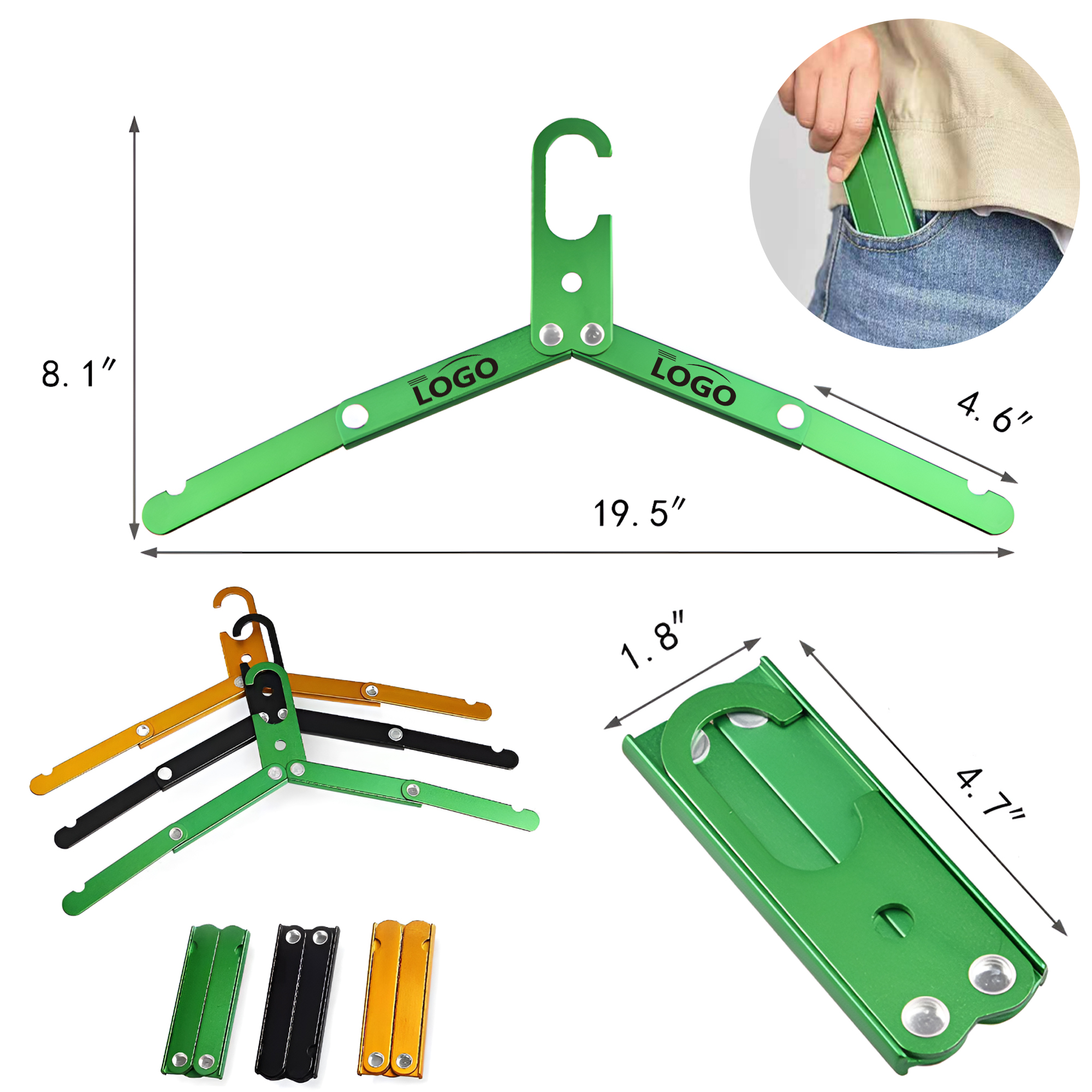 MOQ 50 PCS Convenient Metal Folding Hanger 6