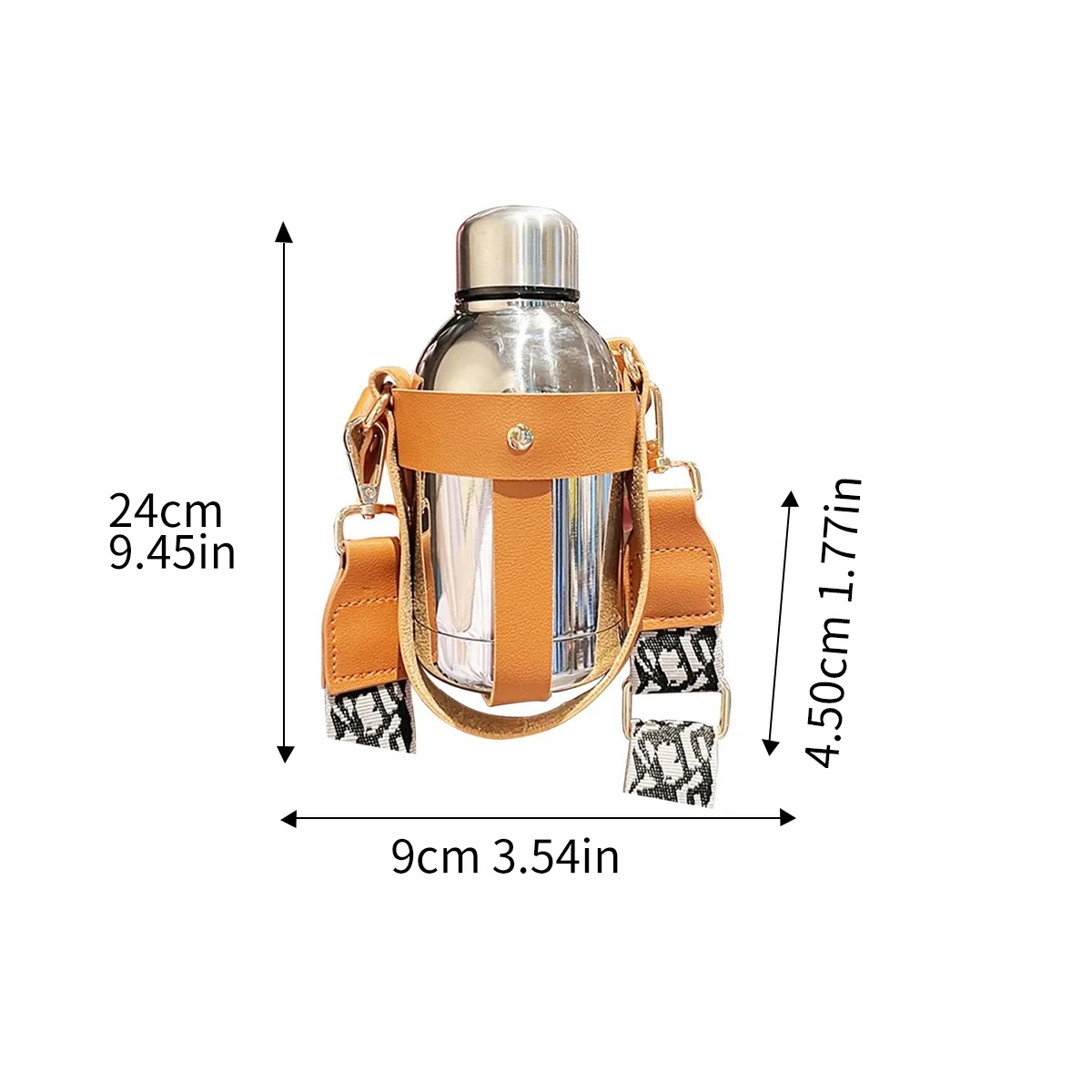 Stainless Steel Insulated Bottle With Strap Sleeve 7