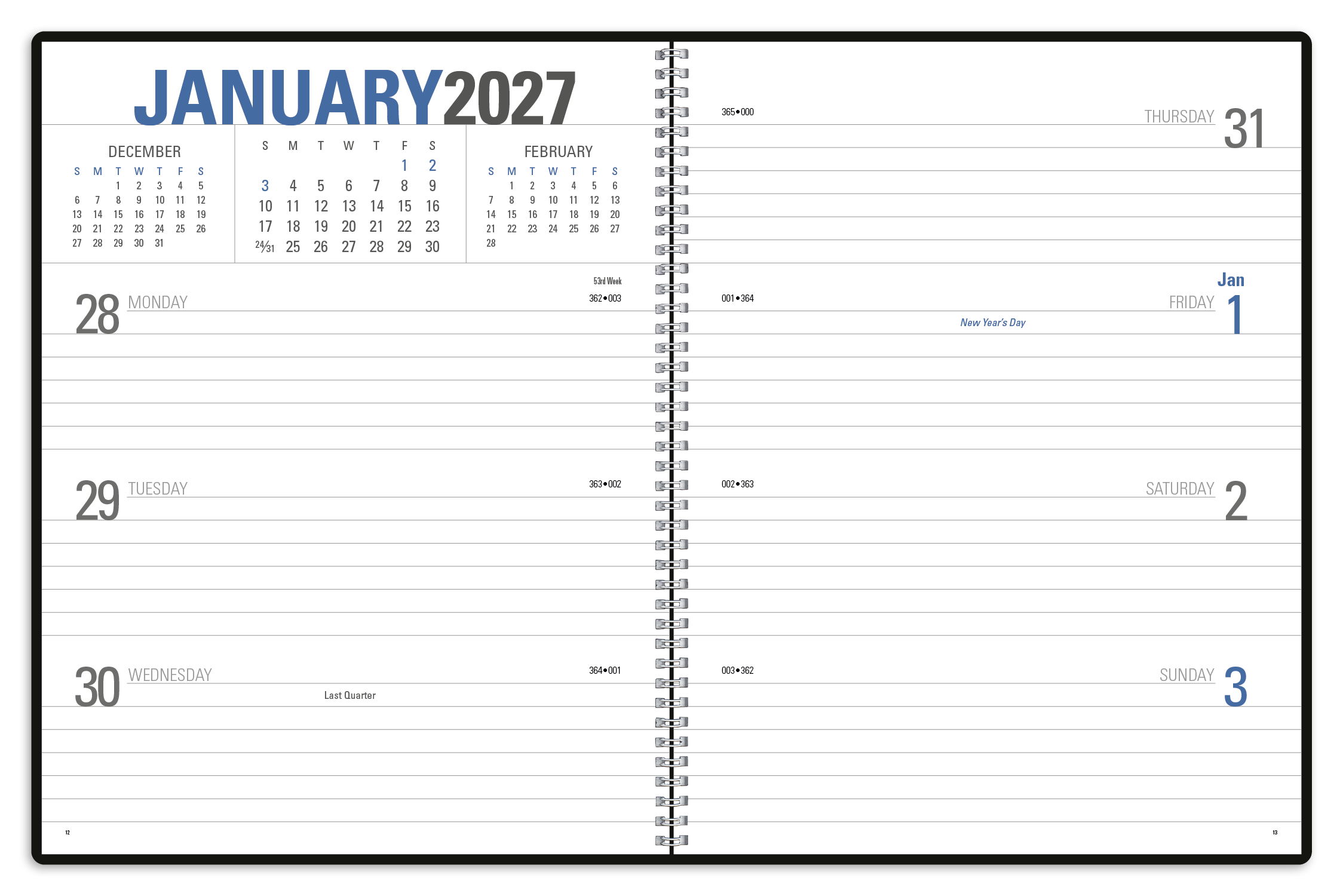 Triumph® Calendars Classic Weekly Planner 111