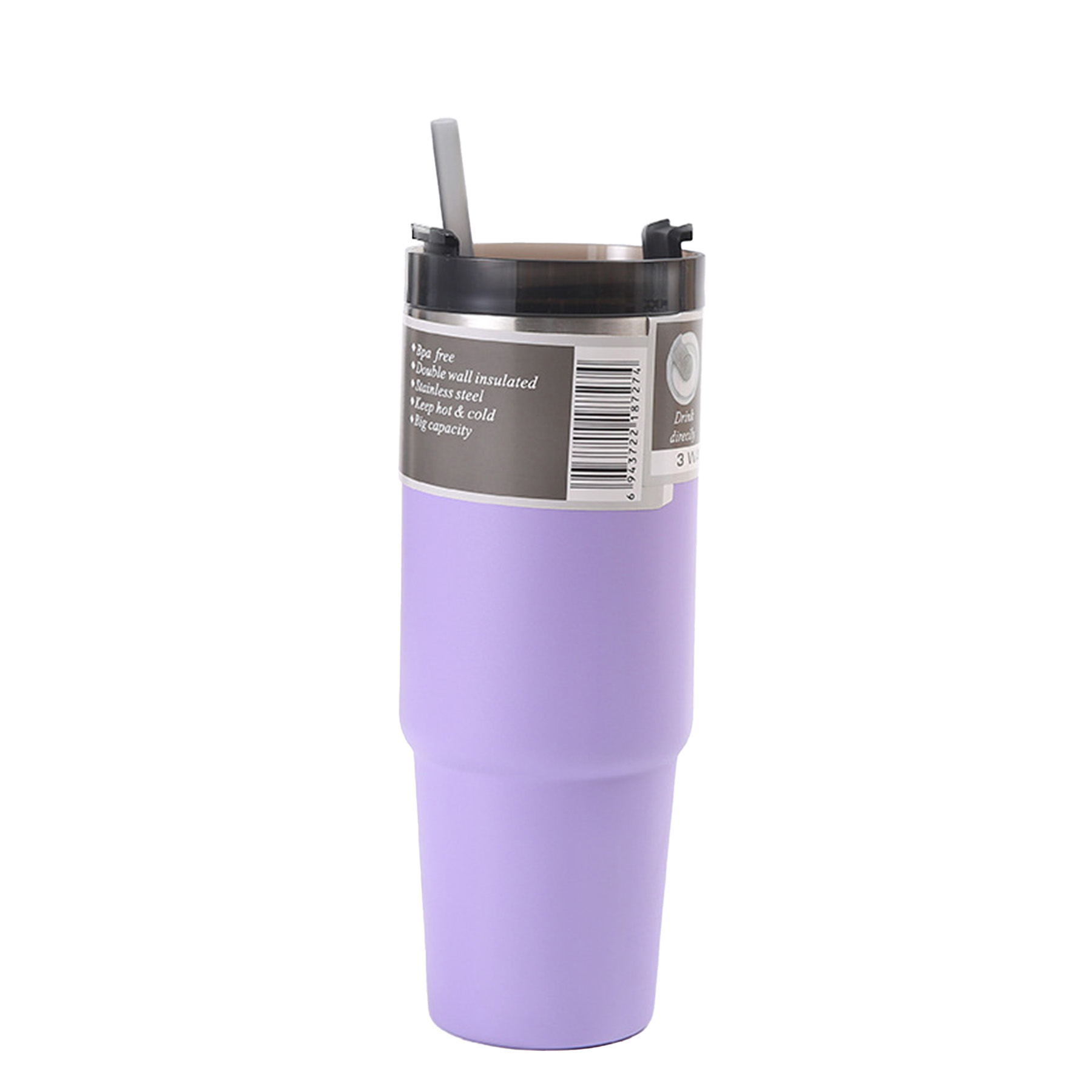 30oz Stainless Steel Cup with Straw 4