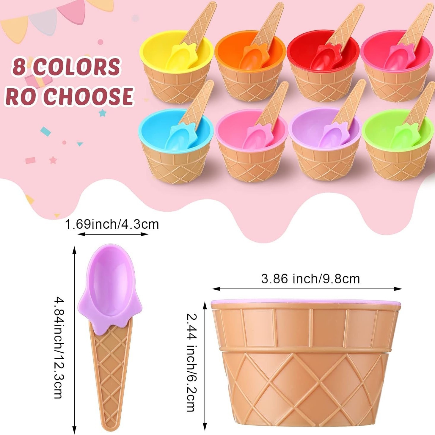 Reusable Ice Cream Bowls and Spoons 5