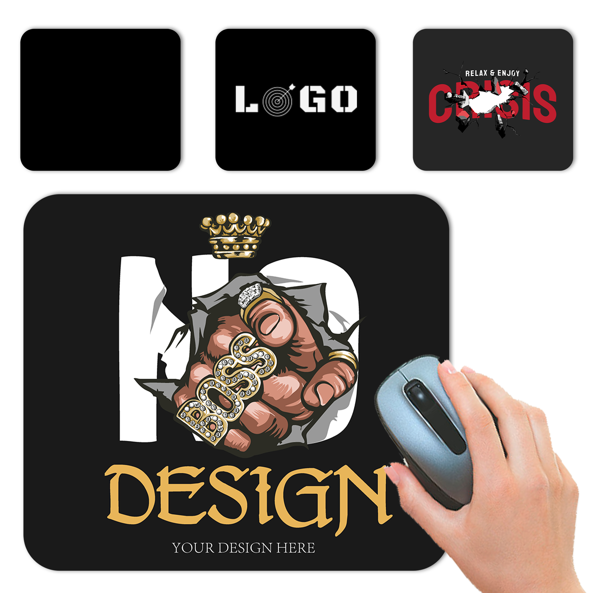 17.72" x 15.75" Full-color gaming and office mouse pad 4