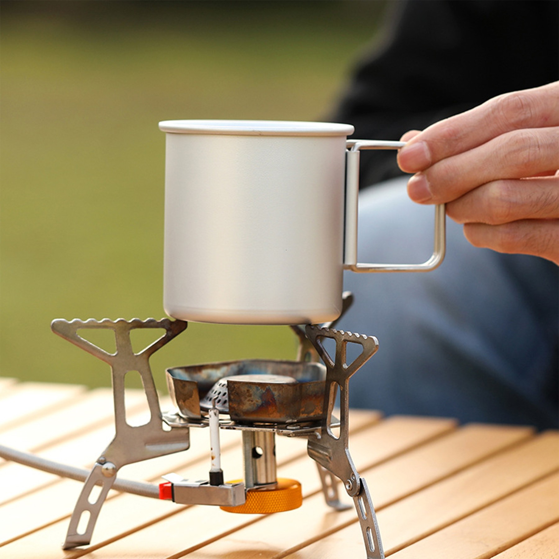 10 Oz. Outdoor Water Mug W/Foldable Handle 2